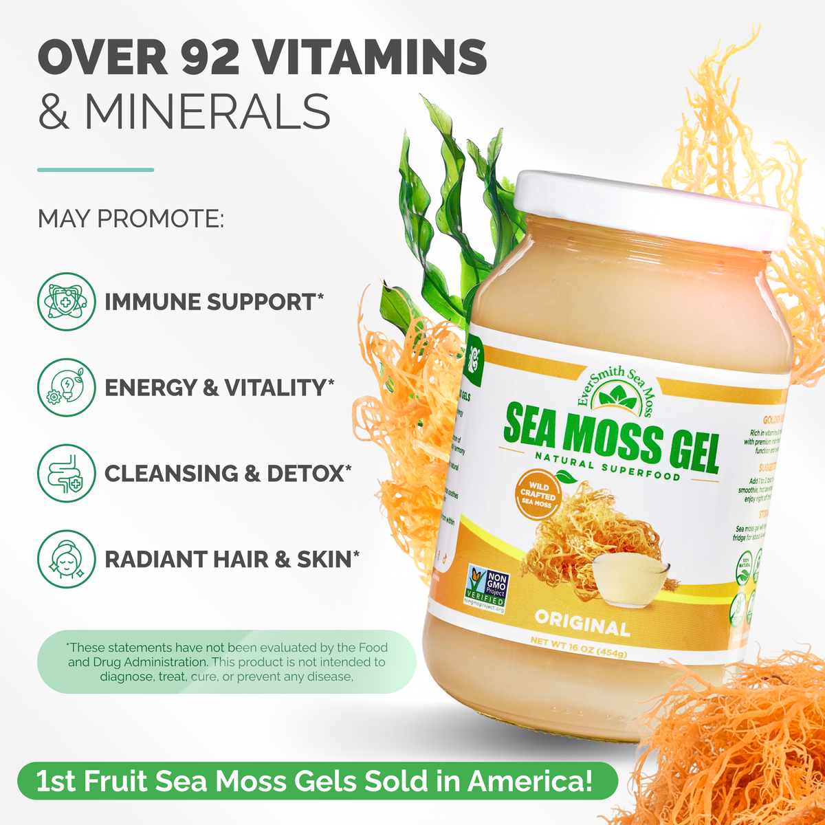 Wildcrafted Sea Moss Gel | 9 FLAVORS | Irish Sea Moss Gel