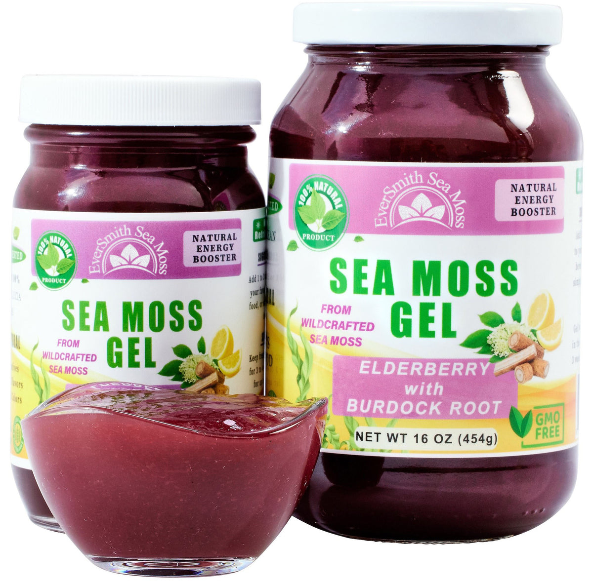 Wildcrafted Sea Moss Gel | Elderberry | 9 FLAVORS | Irish Sea Moss