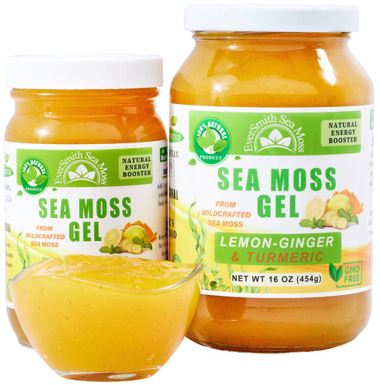 Lemon Ginger Sea Moss Gel + Turmeric (16 Ounce)