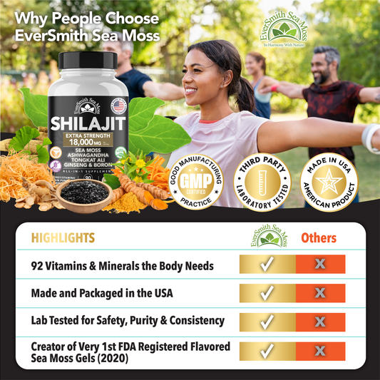 2 PACK - SHILAJIT & SEA MOSS CAPSULES (90-COUNT)