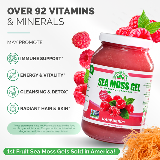 Raspberry Sea Moss Gel (16 Ounce)