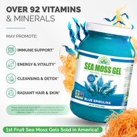 Blue Spirulina Sea Moss Gel (16 Ounce)