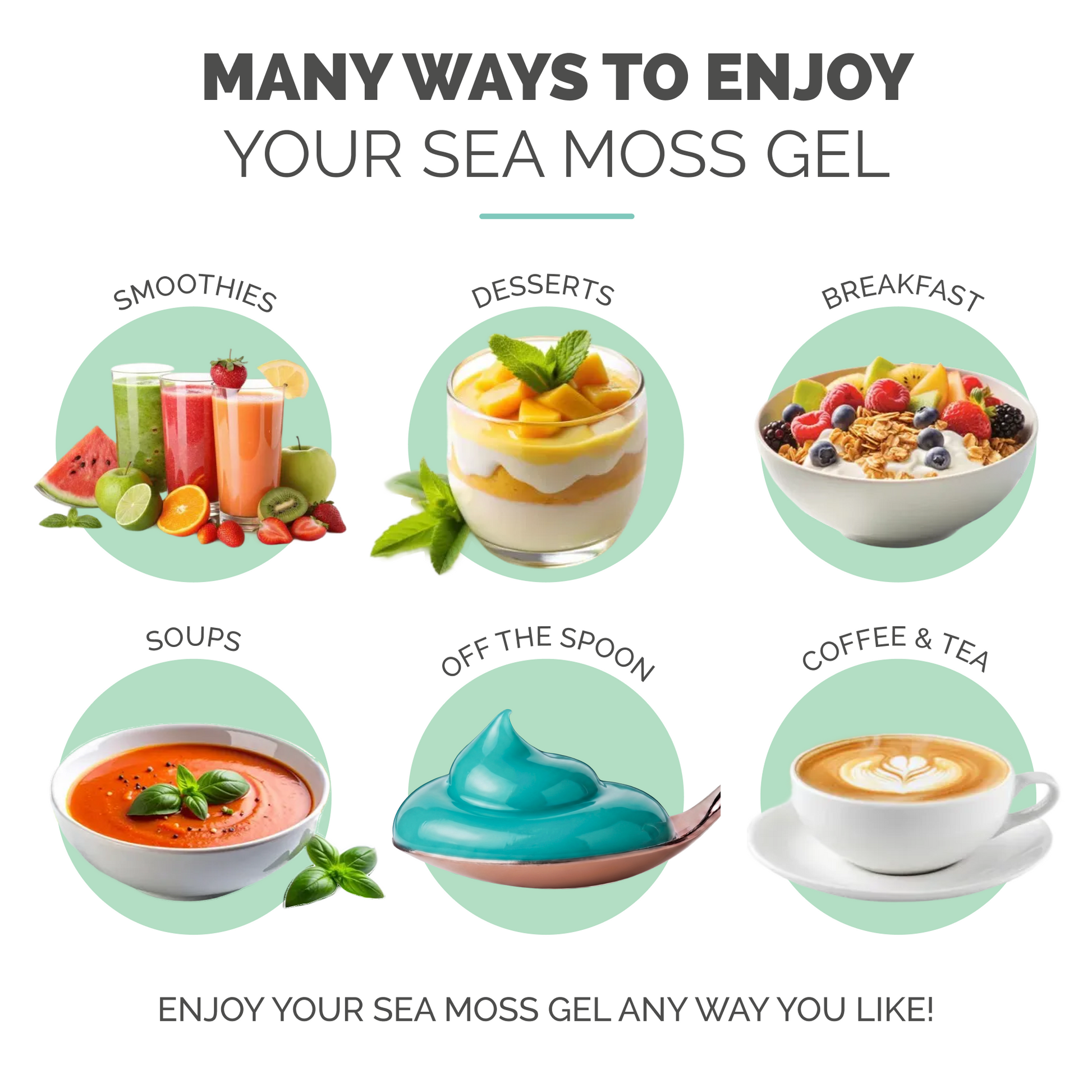 Blue Spirulina Sea Moss Gel (16 Ounce)