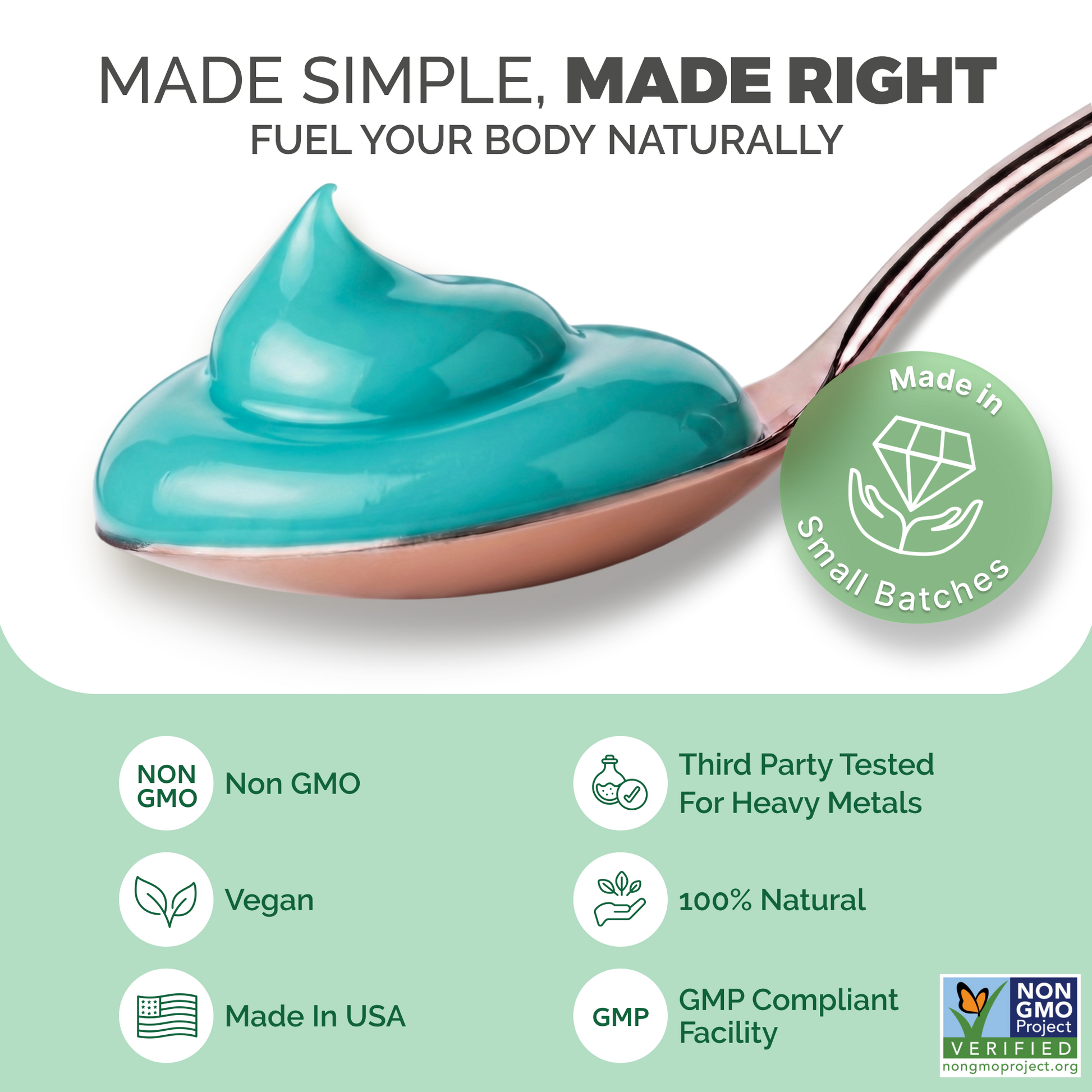 Blue Spirulina Sea Moss Gel (16 Ounce)