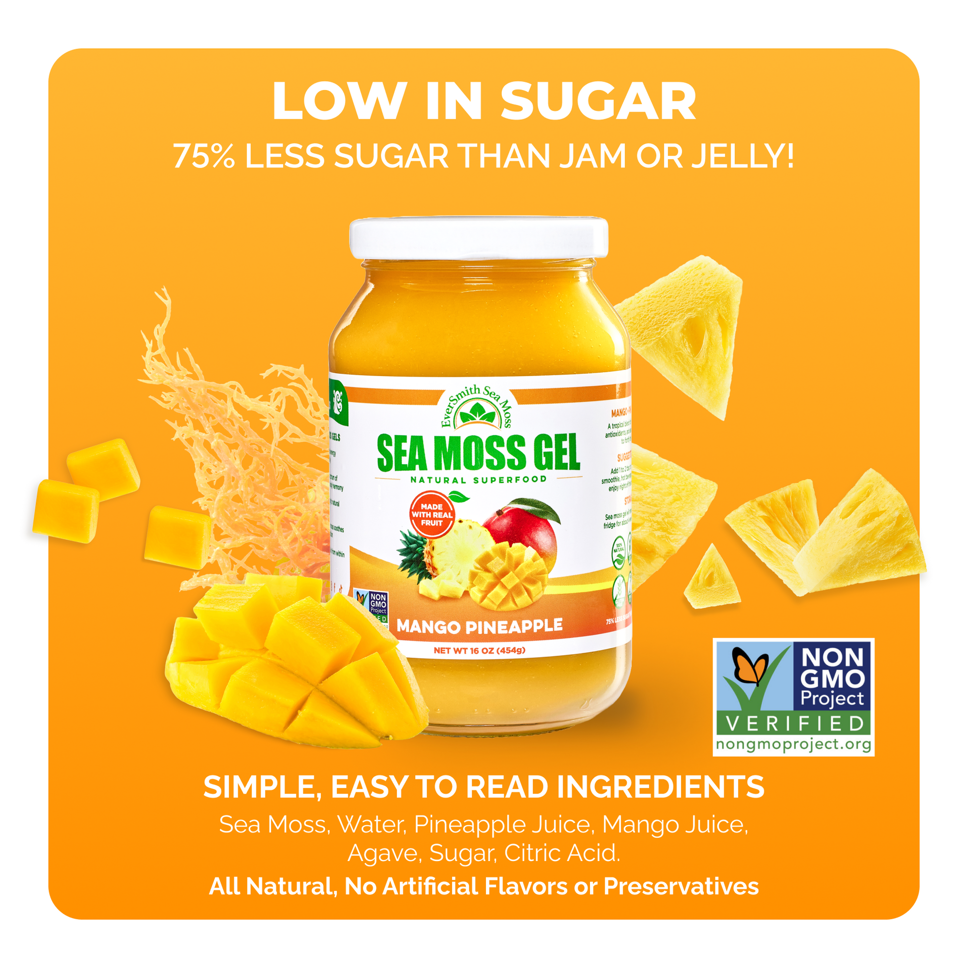 Mango Pineapple Sea Moss Gel  (16 Ounce)