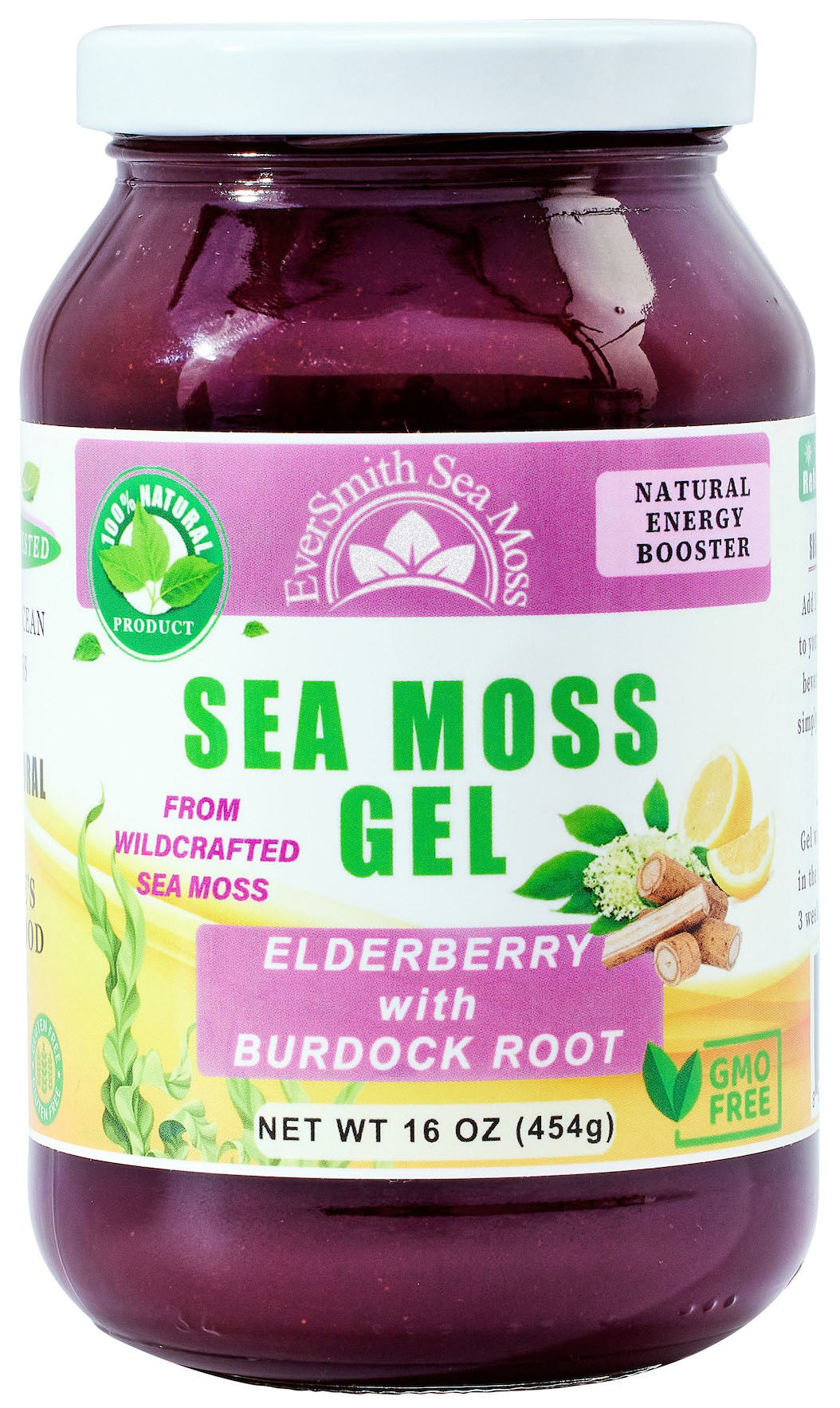 Wildcrafted Sea Moss Gel | Elderberry | 9 FLAVORS | Irish Sea Moss
