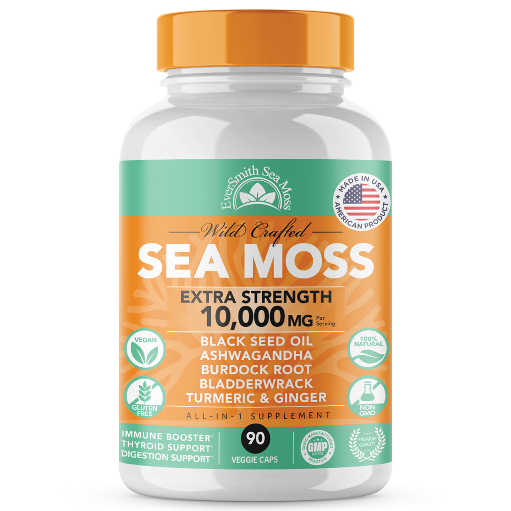 Sea Moss, Black Seed Oil & Ashwagandha Capsules | EverSmith Organics