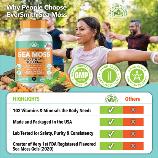 Sea Moss & Black Seed Oil Capsules (90-Count)